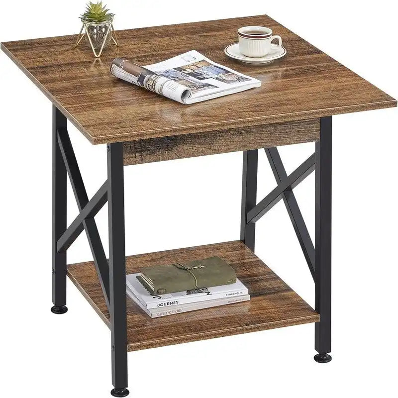 Table d'appoint industrielle de 60 cm – 60 P x 60 L x 59,5 H cm