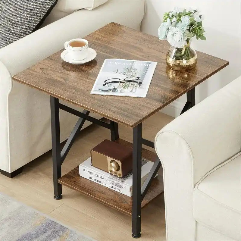 Table d'appoint industrielle de 60 cm – 60 P x 60 L x 59,5 H cm