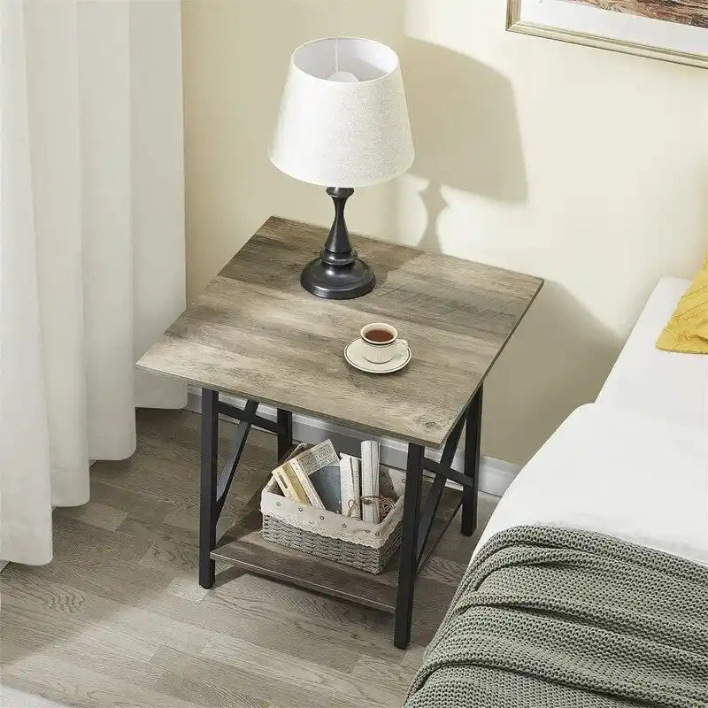 Table d'appoint industrielle de 60 cm – 60 P x 60 L x 59,5 H cm