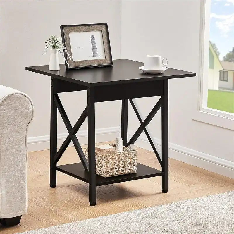 Table d'appoint industrielle de 60 cm – 60 P x 60 L x 59,5 H cm