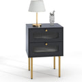 Table de chevet avec tiroirs pour chambre à coucher - 11,8P x 15,7L x 22,4H