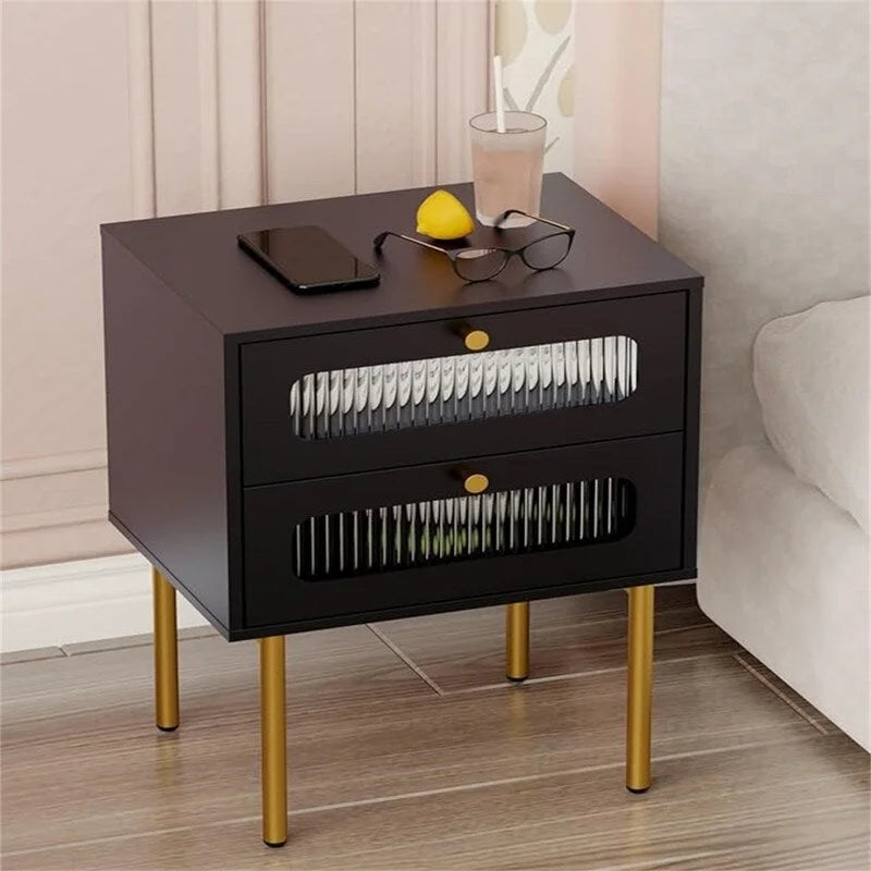 Table de chevet avec tiroirs pour chambre à coucher - 11,8P x 15,7L x 22,4H