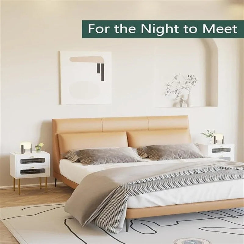 Table de chevet avec tiroirs pour chambre à coucher - 11,8P x 15,7L x 22,4H
