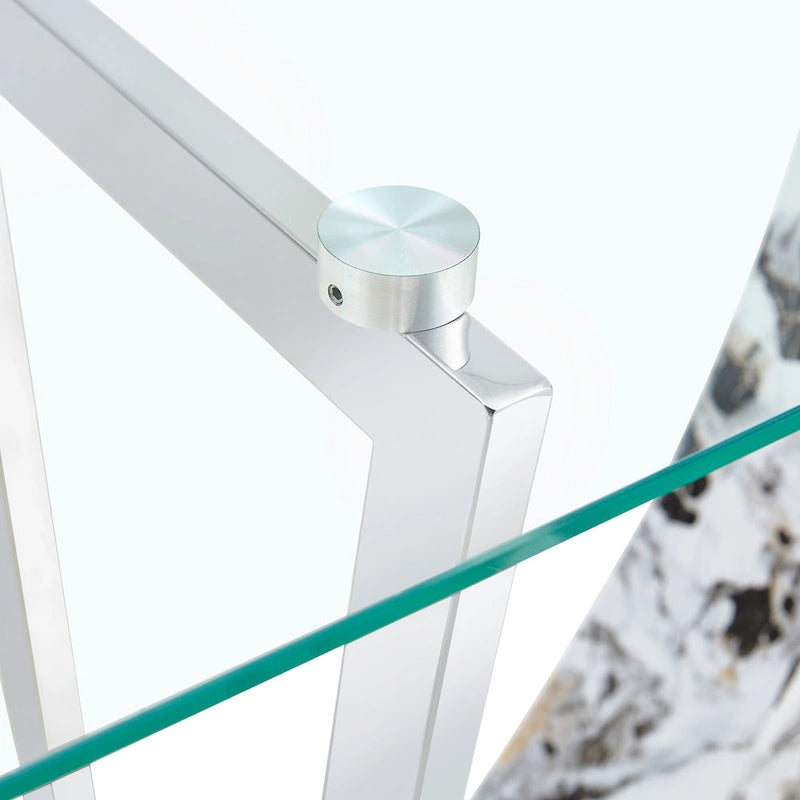 Console en verre rectangulaire, moderne et simple