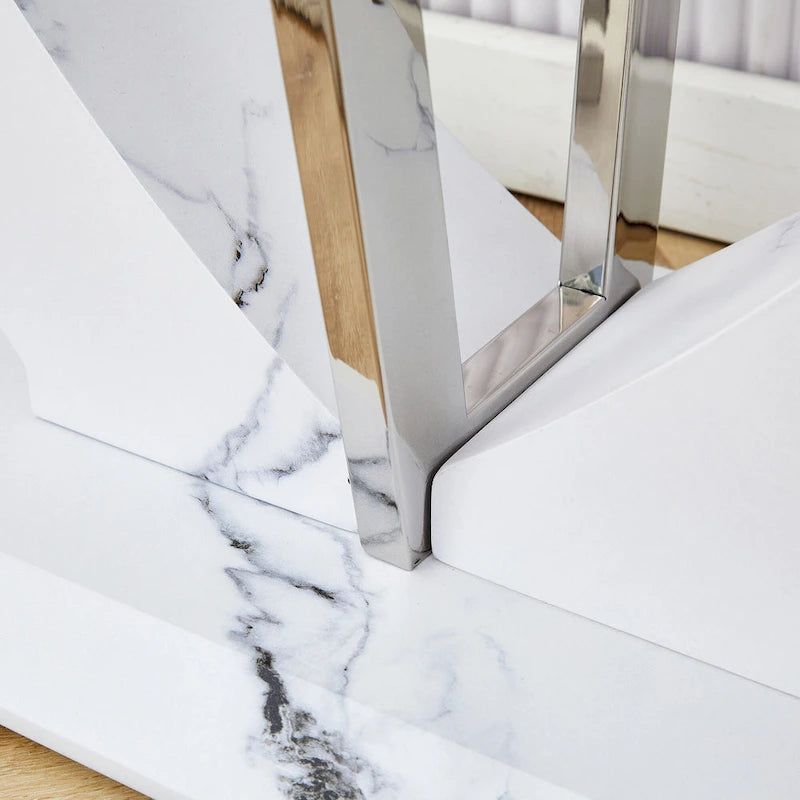 Console en verre rectangulaire, moderne et simple