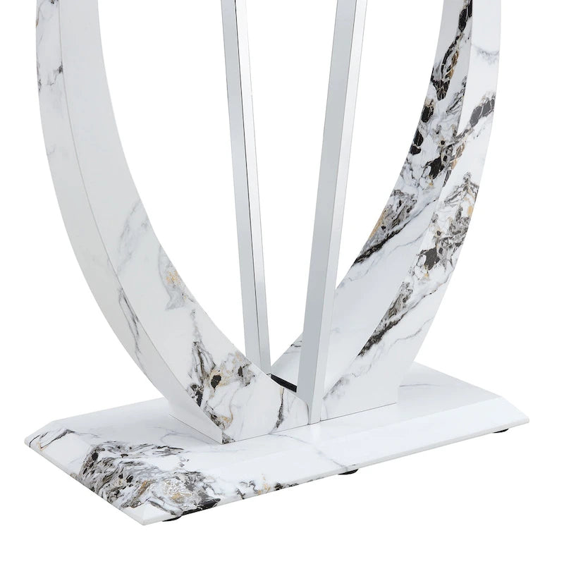 Console en verre rectangulaire, moderne et simple