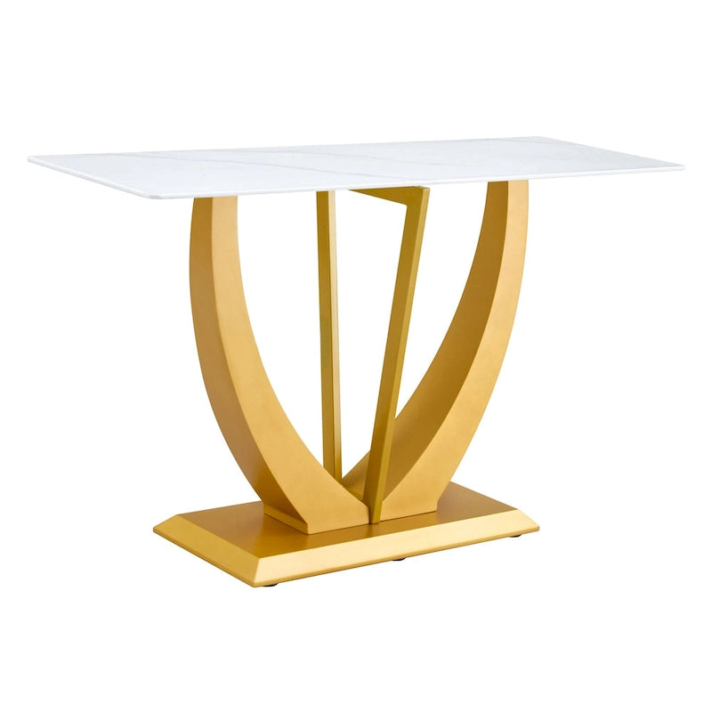 Console en verre rectangulaire, moderne et simple