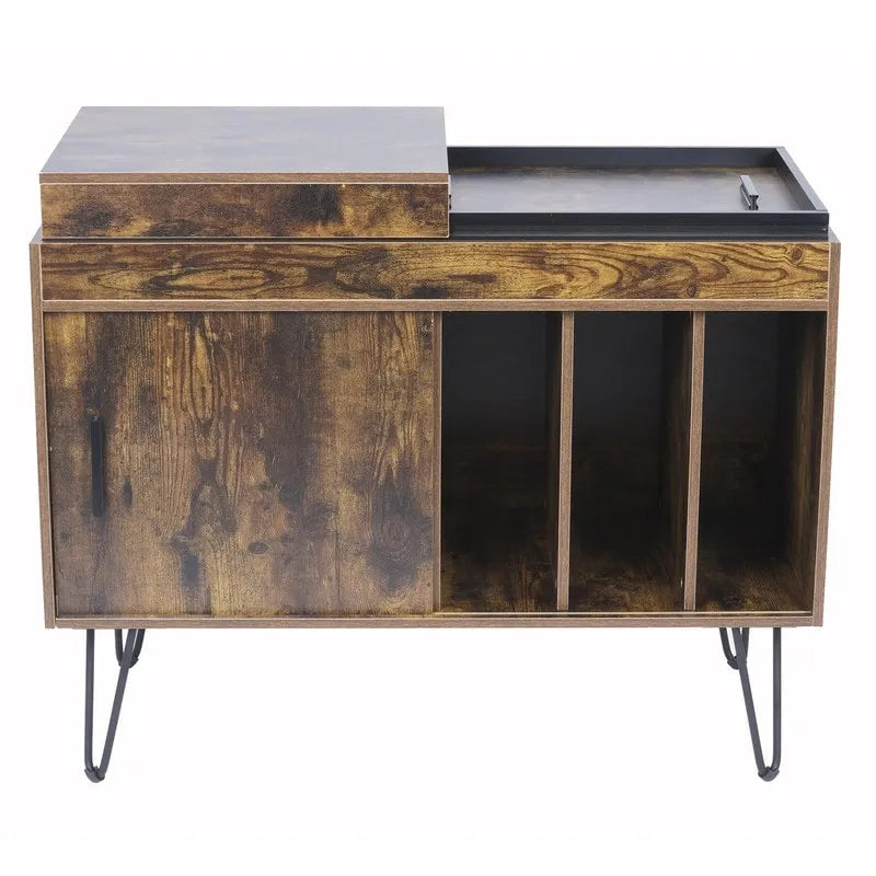 Meuble de rangement pour disques vinyles - 15,75P x 34,65L x 26,97H
