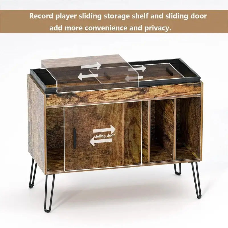 Meuble de rangement pour disques vinyles - 15,75P x 34,65L x 26,97H