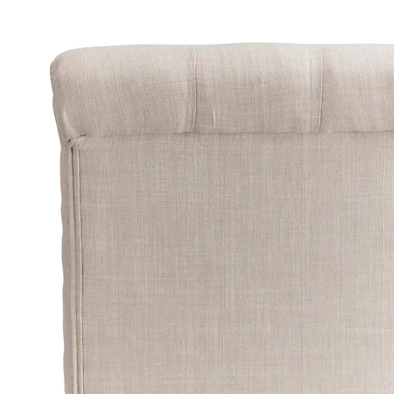 Chaises de salle à manger capitonnées en lin Benchwright avec pieds finition grise (lot de 2) par iNSPIRE Q Artisan
