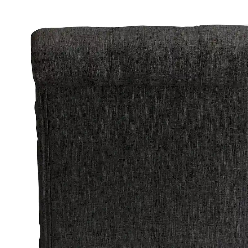Chaises de salle à manger capitonnées en lin Benchwright avec pieds finition grise (lot de 2) par iNSPIRE Q Artisan
