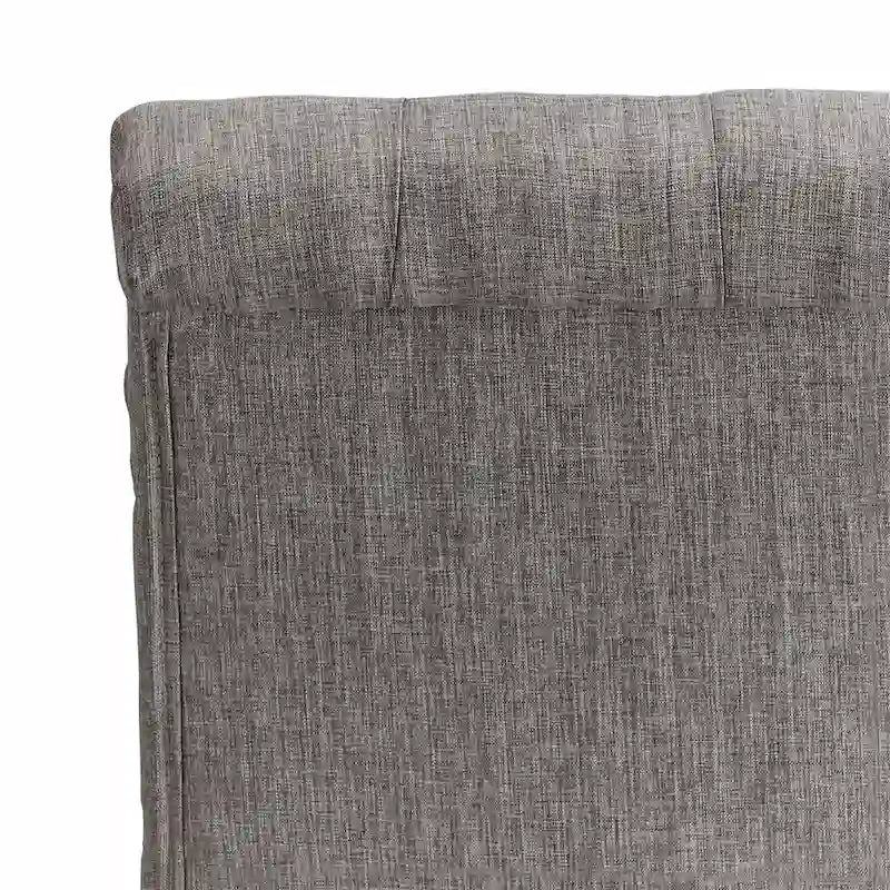 Chaises de salle à manger capitonnées en lin Benchwright avec pieds finition grise (lot de 2) par iNSPIRE Q Artisan