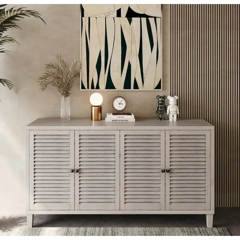 Buffet Bahut en bois avec 4 portes à volets