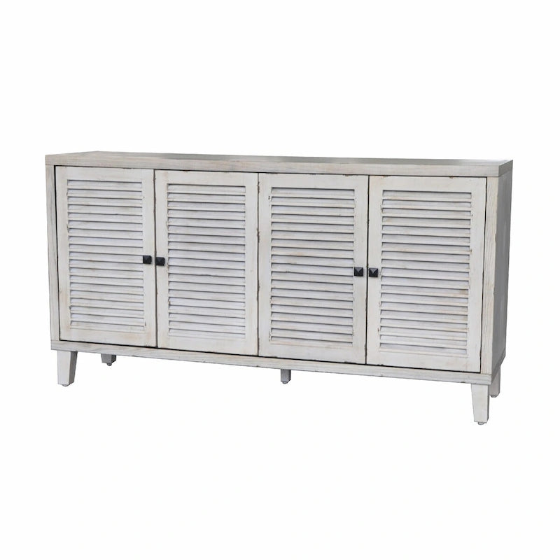 Buffet Bahut en bois avec 4 portes à volets
