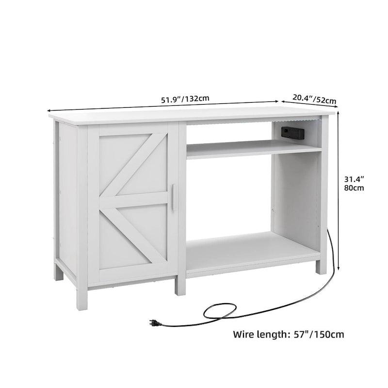 Meuble d'aquarium de 52 pouces de large pour aquariums de 55-75 gallons avec bande lumineuse RVB