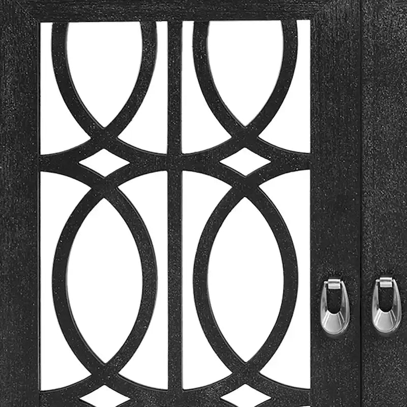 Bahut moderne et élégant en bois avec trois portes de placard miroir