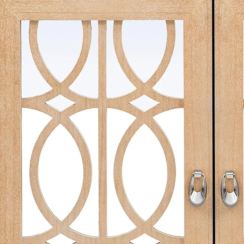 Bahut moderne et élégant en bois avec trois portes de placard miroir