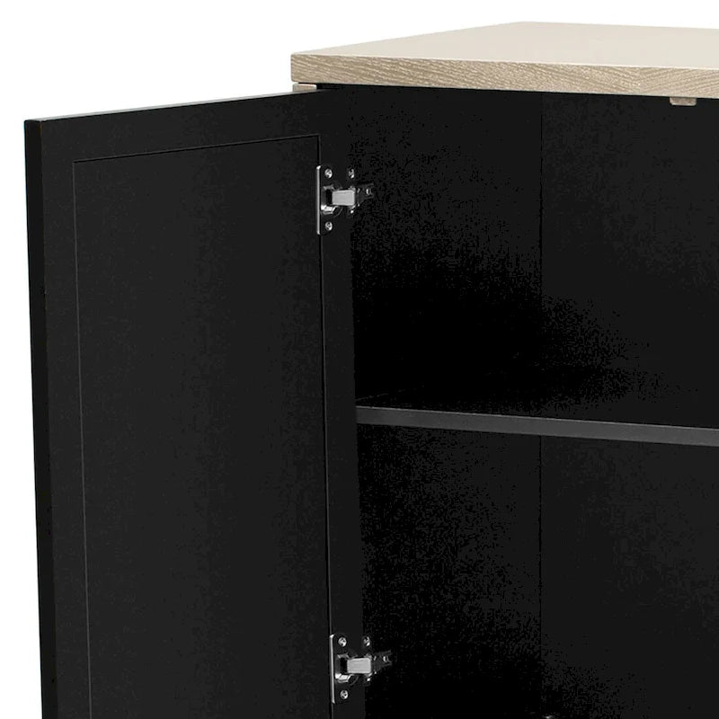 Bahut moderne et élégant en bois avec trois portes de placard miroir