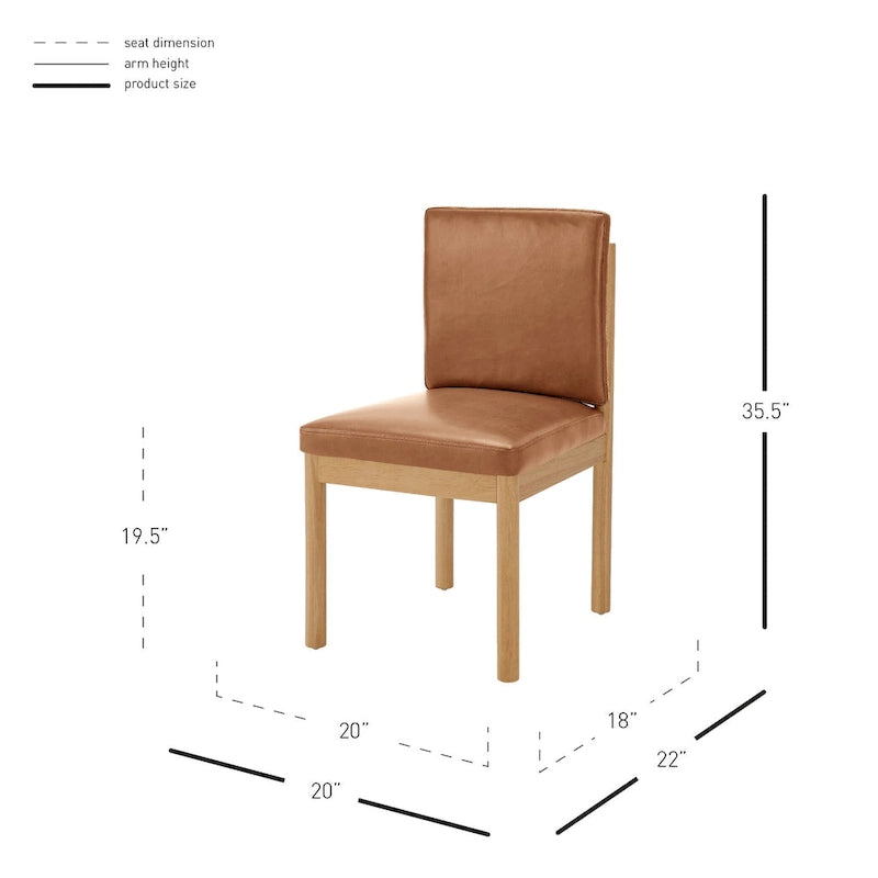 Chaises de salle à manger Melvin en faux cuir (lot de 2)