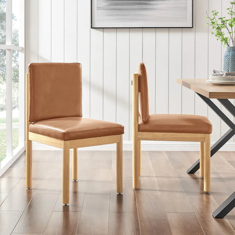Chaises de salle à manger Melvin en faux cuir (lot de 2)
