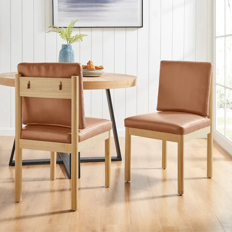 Chaises de salle à manger Melvin en faux cuir (lot de 2)