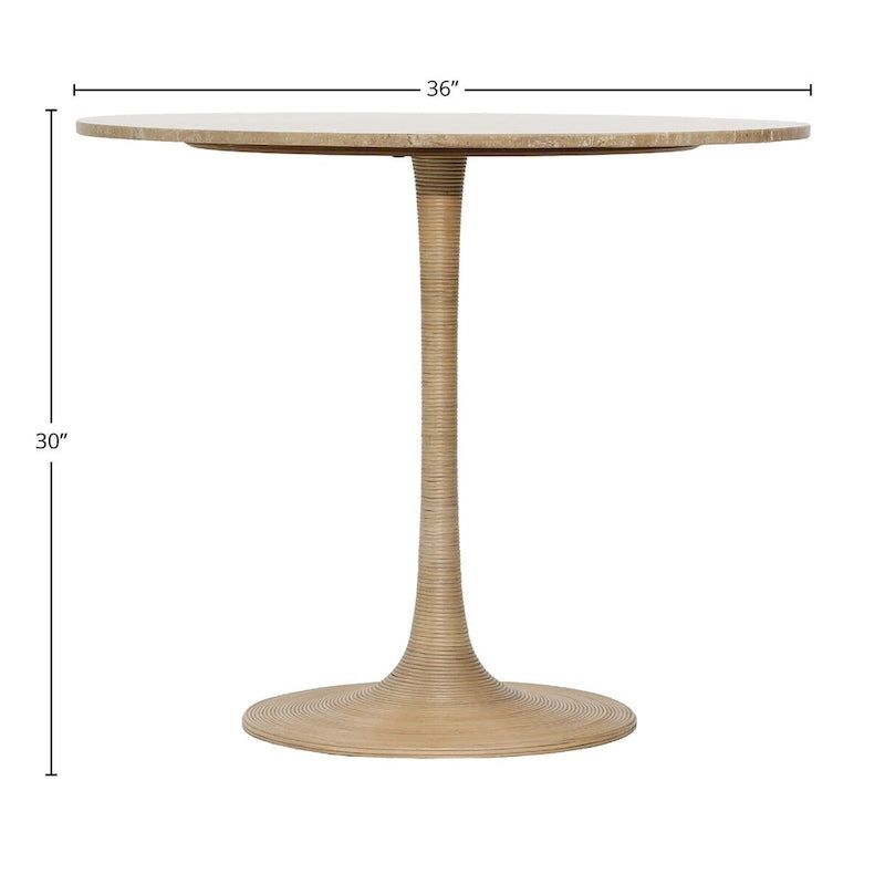 Table de bistrot Maple Stone, Naturel