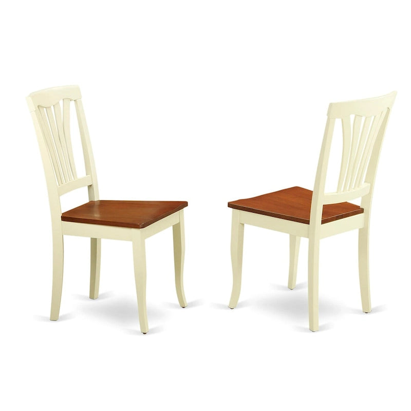East West Furniture Ensemble de salle à manger 7 pièces – une table à manger avec rallonge papillon et 6 chaises de cuisine, 42x78 pouces, crème et cerise