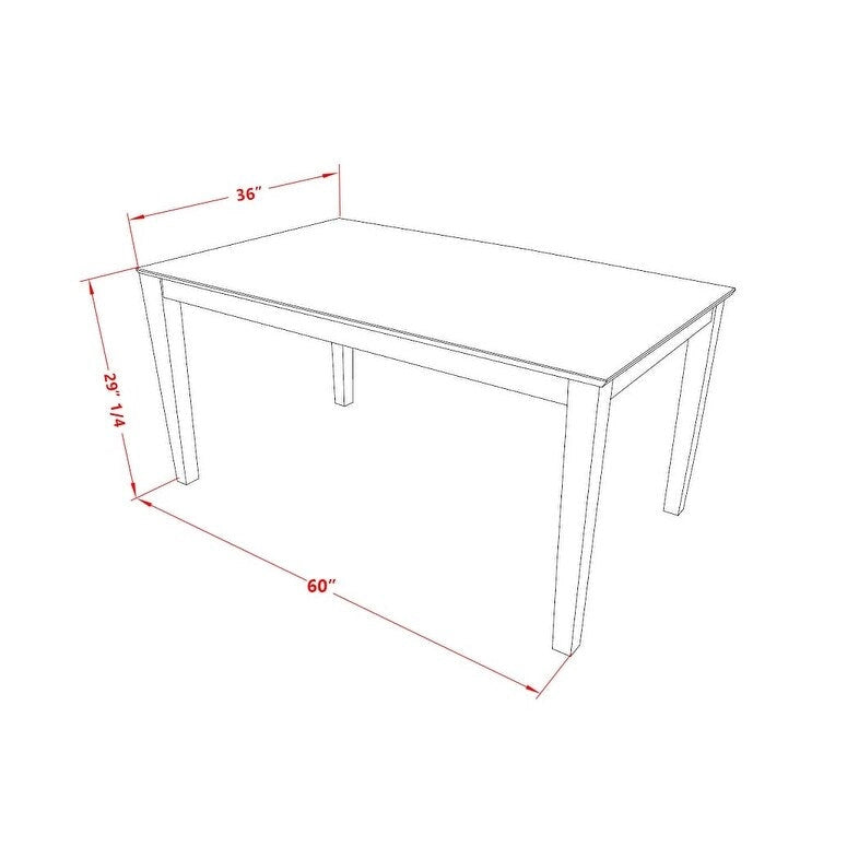 Ensemble de salle à manger East West Furniture composé d'une table à manger rectangulaire et de chaises, blanc lin (options de pièces)