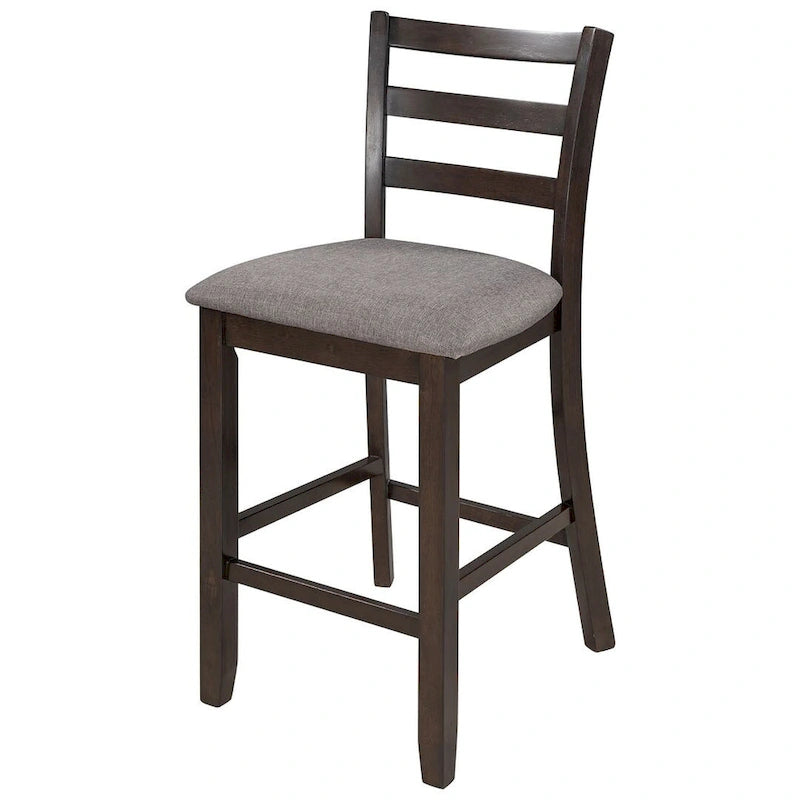 Ensemble de salle à manger carré de 5 pièces hauteur comptoir avec 4 chaises