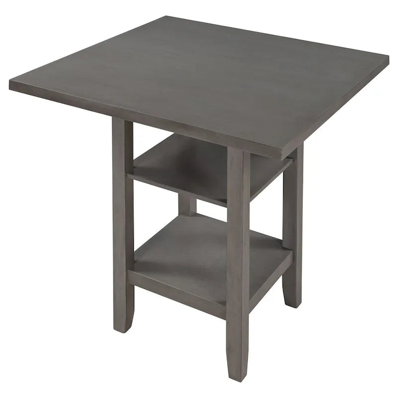 Ensemble de salle à manger carré de 5 pièces hauteur comptoir avec 4 chaises