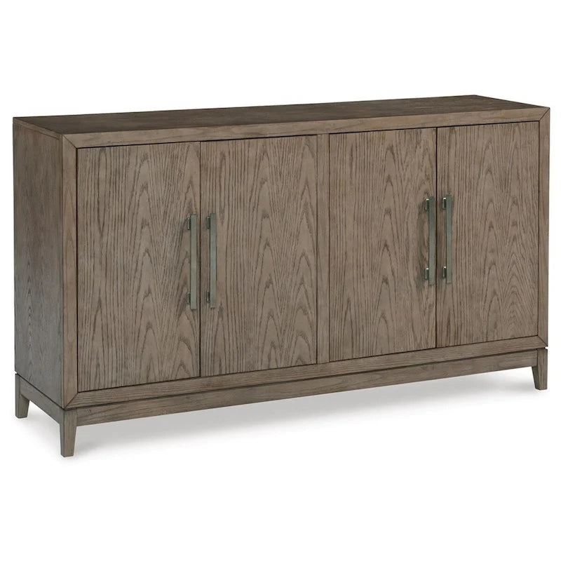 Buffet de salle à manger de 162 cm, 2 armoires à double porte, marron rustique