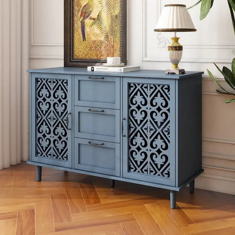 2 Door 3 Drawer Cabinet, American Furniture, Suitable for Bedroom, Living Room, Study