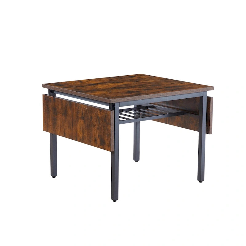 Table à manger pliante industrielle avec structure en acier