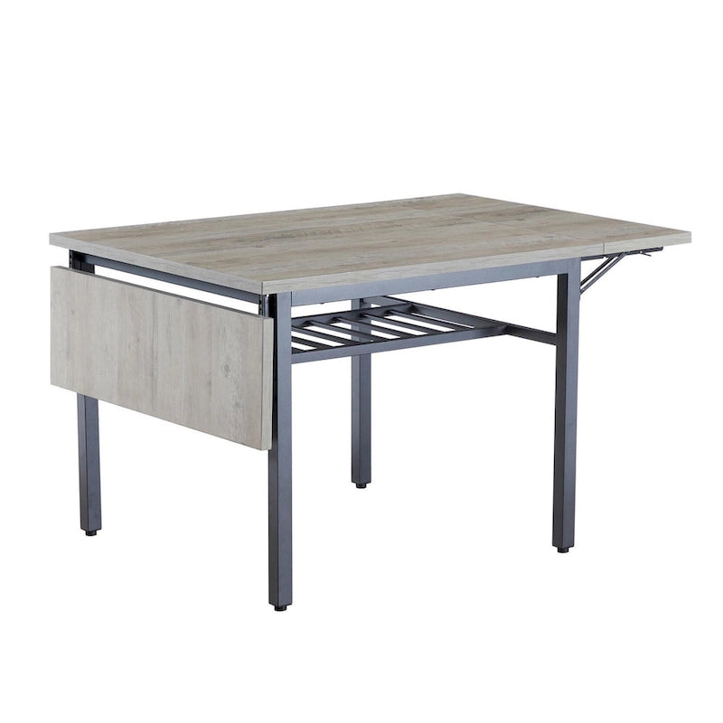 Table à manger pliante industrielle avec structure en acier