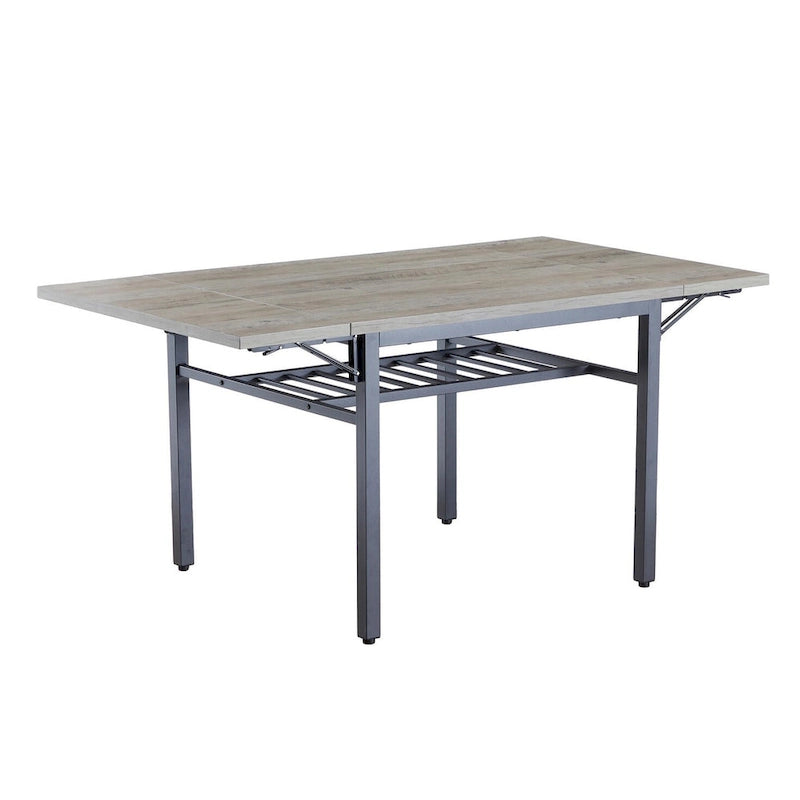 Table à manger pliante industrielle avec structure en acier