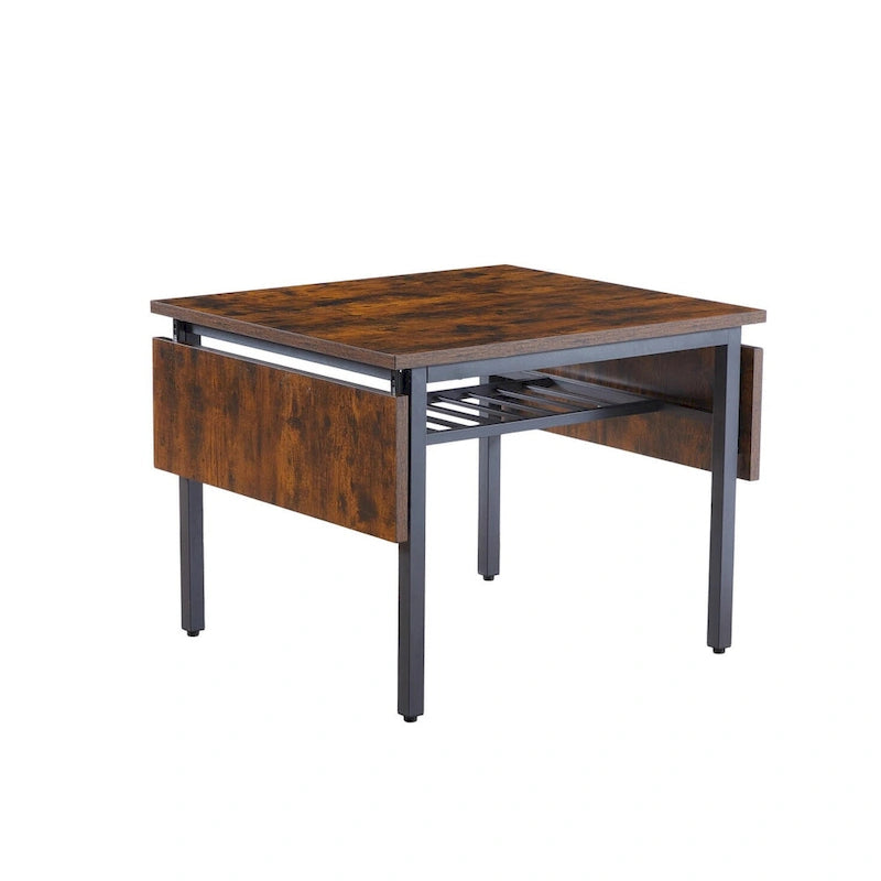 Table à manger pliante industrielle avec structure en acier