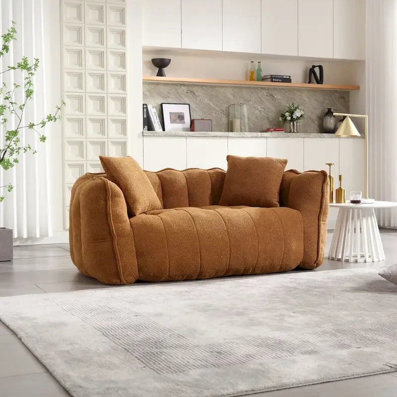 Fauteuil poire Roomfitters avec rembourrage en mousse haute résilience – Canapé inclinable carré confortable pour le jeu, la télévision