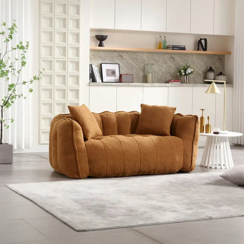 Fauteuil poire Roomfitters avec rembourrage en mousse haute résilience – Canapé inclinable carré confortable pour le jeu, la télévision
