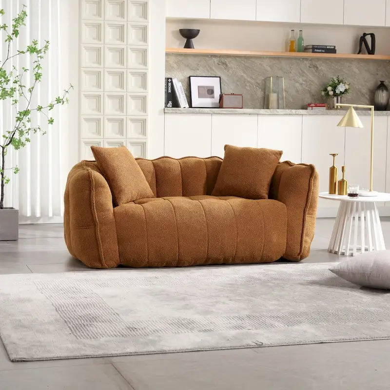 Fauteuil poire Roomfitters avec rembourrage en mousse haute résilience – Canapé inclinable carré confortable pour le jeu, la télévision