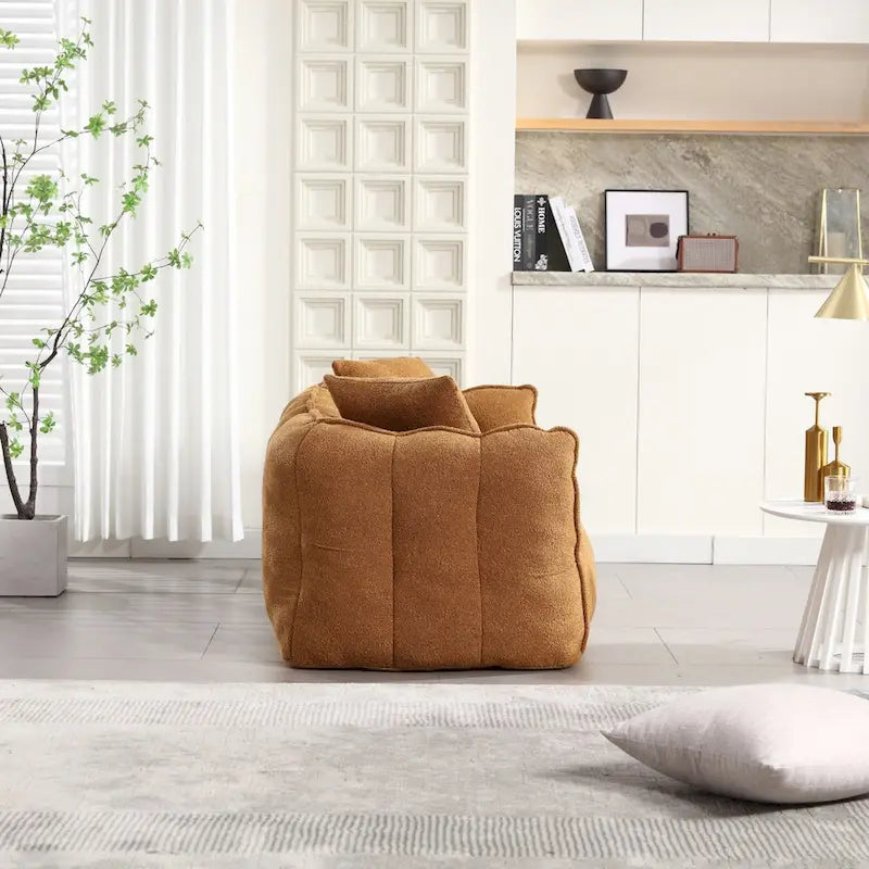 Fauteuil poire Roomfitters avec rembourrage en mousse haute résilience – Canapé inclinable carré confortable pour le jeu, la télévision