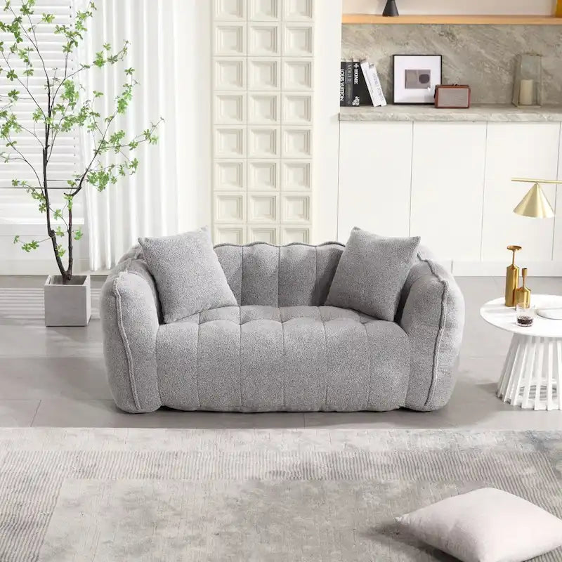 Fauteuil poire Roomfitters avec rembourrage en mousse haute résilience – Canapé inclinable carré confortable pour le jeu, la télévision