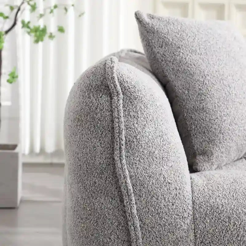 Fauteuil poire Roomfitters avec rembourrage en mousse haute résilience – Canapé inclinable carré confortable pour le jeu, la télévision