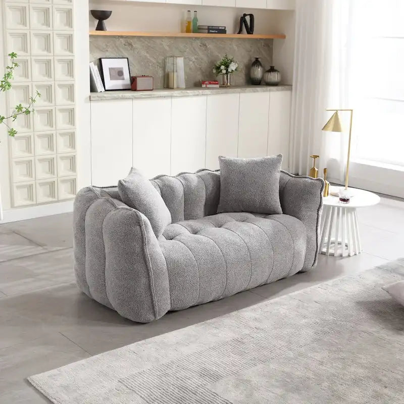 Fauteuil poire Roomfitters avec rembourrage en mousse haute résilience – Canapé inclinable carré confortable pour le jeu, la télévision