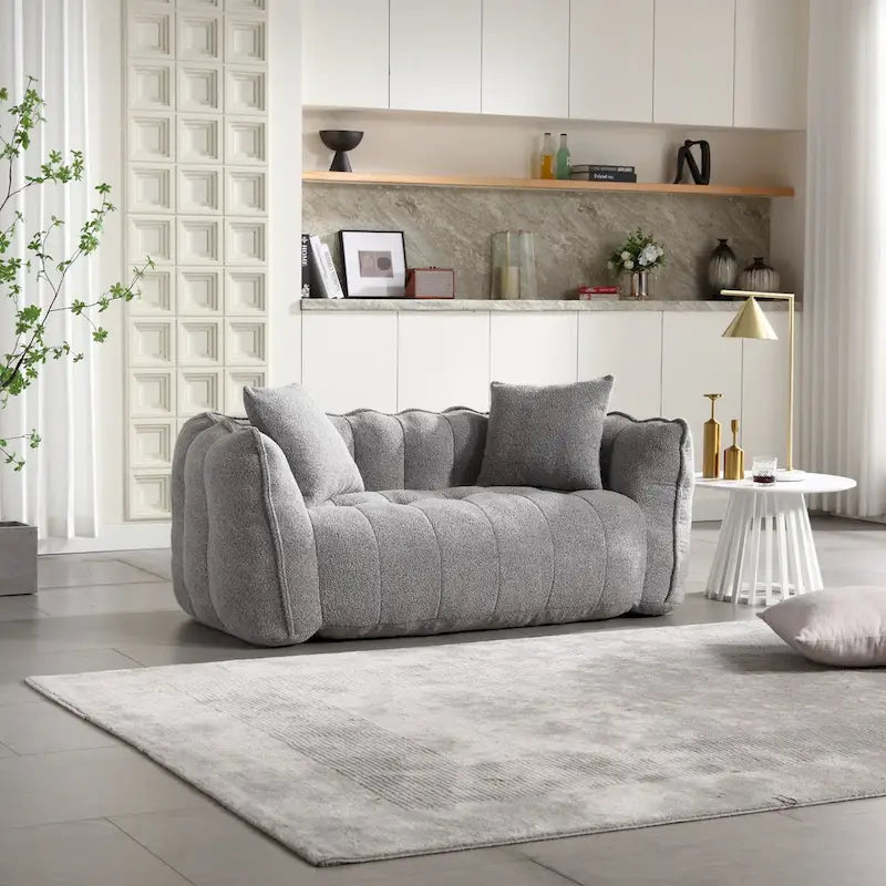 Fauteuil poire Roomfitters avec rembourrage en mousse haute résilience – Canapé inclinable carré confortable pour le jeu, la télévision