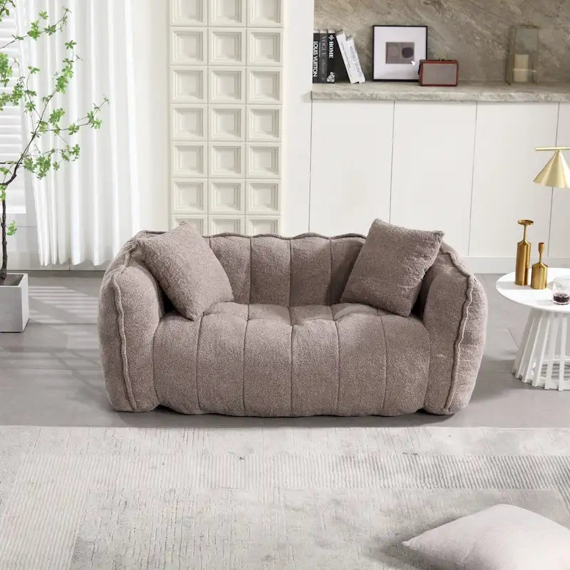 Fauteuil poire Roomfitters avec rembourrage en mousse haute résilience – Canapé inclinable carré confortable pour le jeu, la télévision