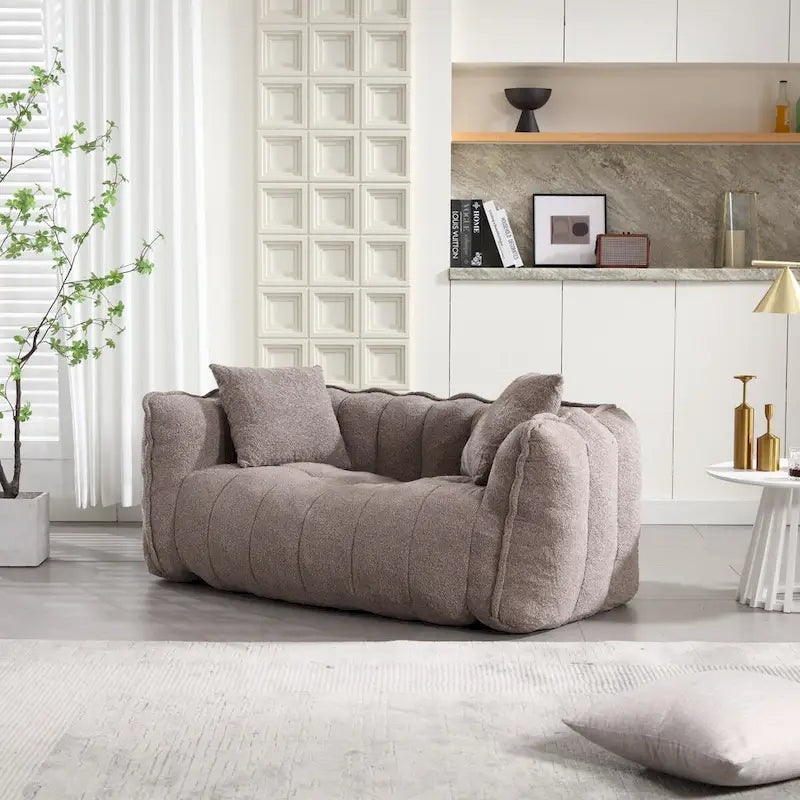Fauteuil poire Roomfitters avec rembourrage en mousse haute résilience – Canapé inclinable carré confortable pour le jeu, la télévision