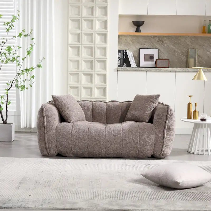 Fauteuil poire Roomfitters avec rembourrage en mousse haute résilience – Canapé inclinable carré confortable pour le jeu, la télévision