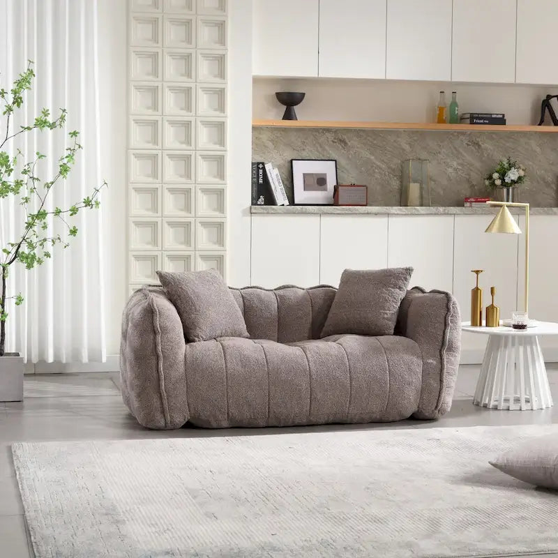 Fauteuil poire Roomfitters avec rembourrage en mousse haute résilience – Canapé inclinable carré confortable pour le jeu, la télévision