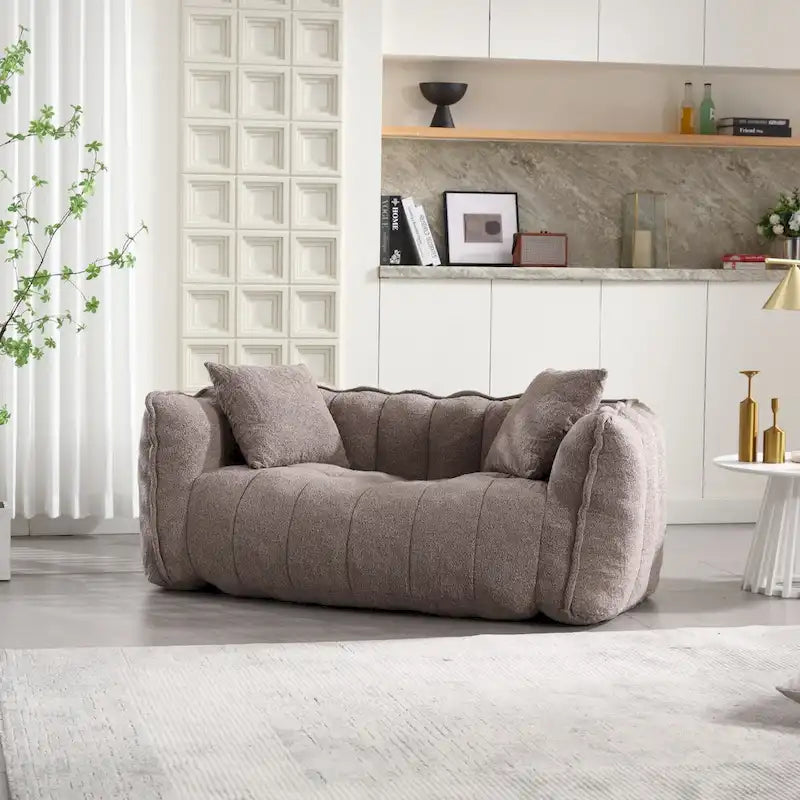 Fauteuil poire Roomfitters avec rembourrage en mousse haute résilience – Canapé inclinable carré confortable pour le jeu, la télévision