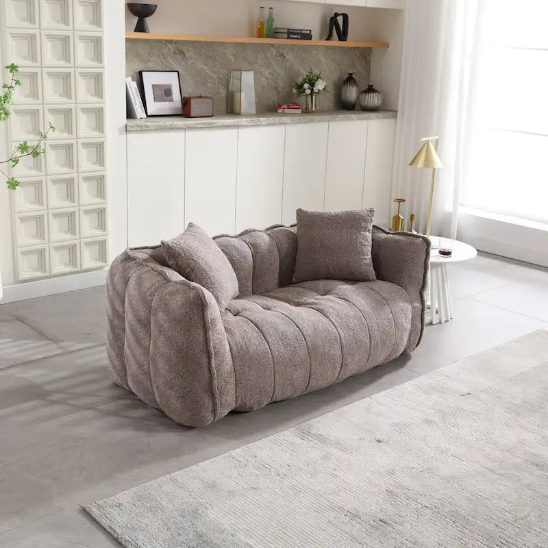 Fauteuil poire Roomfitters avec rembourrage en mousse haute résilience – Canapé inclinable carré confortable pour le jeu, la télévision
